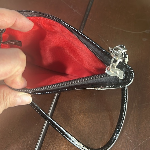 Coach Poppy Black and Red Wristlet - Picture 5 of 6